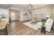 Open-concept living room featuring hardwood floors and neutral decor at 117 Chavis Ln, Lincolnton, NC 28092