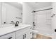 Clean bathroom with a tub, toilet and vanity at 3025 Swallowtail Ln, Kannapolis, NC 28083