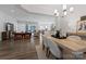 Open concept dining area with view into living room and kitchen at 82112 Standing Oak Dr, Charlotte, NC 28278