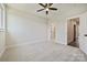 This bedroom boasts natural light from the windows at 1227 E 34Th St # Csw0420, Charlotte, NC 28205