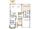 One-story floor plan with 3 bedrooms, 2 baths, and a 2-car garage at 3111 Vermillion Dr, Harrisburg, NC 28075