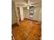 Bedroom with hardwood floors, ceiling fan, and closet at 34&20 Shorty Miller Rd, Taylorsville, NC 28681