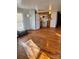 Open kitchen with white appliances and wood cabinets at 34&20 Shorty Miller Rd, Taylorsville, NC 28681