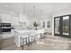 Modern kitchen featuring white cabinets, quartz countertops and island at 3830 Mill Run, Terrell, NC 28682