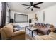 Living room with couches, coffee table, and projector screen at 437 Brevard St, Statesville, NC 28677