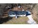 Newly renovated ranch home with shed and carport, seen from above at 6726 Lockhart Rd, Sharon, SC 29742