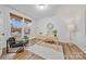 Bright home office with hardwood floors and a large window offering natural light at 800 Landau Rd, Waxhaw, NC 28173