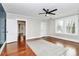 Spacious bedroom with hardwood floors and access to another room at 106 Patrick St, Gastonia, NC 28054