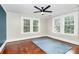 Bedroom with hardwood floors and large windows at 106 Patrick St, Gastonia, NC 28054