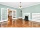 Spacious dining room with hardwood floors and fireplace at 106 Patrick St, Gastonia, NC 28054