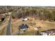 Aerial view showcasing home, detached shed, and expansive yard at 1278 Burrell Rd, Clover, SC 29710