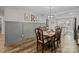 Dining room features a wood table and chairs, and is open to the kitchen at 1278 Burrell Rd, Clover, SC 29710