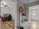 Convenient entryway with coat rack and view of home office at 1278 Burrell Rd, Clover, SC 29710