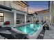 Luxury pool with fire features and outdoor seating at 15650 Youngblood Rd, Charlotte, NC 28278