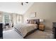 Bedroom with neutral tones, vaulted ceiling, and natural light at 3834 Sipes Ln, Charlotte, NC 28269