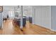 Modern kitchen with island, stainless steel appliances, and gray cabinets at 44339 Us 52 N Hwy, Richfield, NC 28137