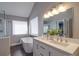 Main bathroom with soaking tub and double vanity at 6922 Concord Hwy, Monroe, NC 28110
