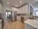 Spacious kitchen with stainless steel appliances and white cabinets at 6922 Concord Hwy, Monroe, NC 28110
