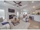 Bright living room with fireplace and built-in shelving at 6922 Concord Hwy, Monroe, NC 28110