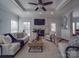 Open living room featuring a fireplace and hardwood floors at 6922 Concord Hwy, Monroe, NC 28110