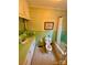 Retro bathroom with green tile, bathtub, and shower at 931 Skyline Dr, Chester, SC 29706