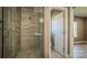 Modern bathroom with a large shower and tile flooring at 1033 12Th Avenue Nw Dr, Hickory, NC 28601