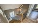 Modern staircase with light wood and black metal railing at 1033 12Th Avenue Nw Dr, Hickory, NC 28601