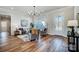 Spacious living area with hardwood floors, comfortable seating, and large windows at 3436 Greene Rd, Monroe, NC 28110