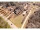 Aerial view of property showing home, shed, and road at 4641 Hickory Grove Rd, Sharon, SC 29742
