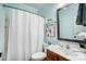 Simple bathroom with shower and vanity at 5517 Cyrus Lee Ln, Monroe, NC 28110