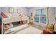 Pastel-colored bedroom with a bunk bed at 5517 Cyrus Lee Ln, Monroe, NC 28110
