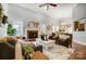 Living room features a fireplace and hardwood floors at 5517 Cyrus Lee Ln, Monroe, NC 28110