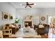 Spacious living room with fireplace and hardwood floors at 5517 Cyrus Lee Ln, Monroe, NC 28110
