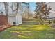 Backyard with shed and grassy area at 8814 Beaver Creek Dr, Charlotte, NC 28269