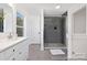 Modern bathroom with soaking tub and walk-in shower at 170 Stonewater Dr # 55P, Red Cross, NC 28129