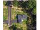 A high angle aerial view of a single-Gathering house with a lush green yard at 2227 Charlotte Hwy, York, SC 29745
