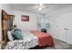 Cozy bedroom with unique headboard and ample closet space at 2609 Lamp Post Ln, Kannapolis, NC 28081