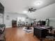 Versatile office space with hardwood floors and ceiling fan at 2609 Lamp Post Ln, Kannapolis, NC 28081