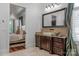 Bathroom with single vanity and view into bedroom at 3255 Lake Pointe Dr, Belmont, NC 28012