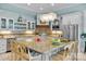 Island kitchen with granite countertops and stainless steel appliances at 3255 Lake Pointe Dr, Belmont, NC 28012