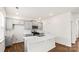 Modern kitchen with gray cabinets and quartz countertops at 3680 Charles Nw St, Conover, NC 28613