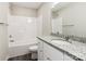 Bathroom with granite countertop and white vanity at 939 Stonewall S Ave, Rock Hill, SC 29730