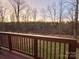 Peaceful backyard view from deck at sunset at 10962 Busbin Rd, Mount Pleasant, NC 28124