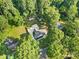 Aerial view showing house, yard, and neighboring properties at 2830 Royston Rd, Charlotte, NC 28208