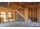 Interior framing of a house under construction, showing staircase at 3215 Player Ct, Salisbury, NC 28144
