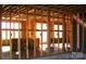 Interior framing of a house showing electrical work in progress at 3215 Player Ct, Salisbury, NC 28144
