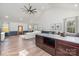 Open concept living area, connecting kitchen and living spaces at 108 Robinson Dr, Cherryville, NC 28021