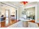 Elegant foyer with hardwood floors, marble table, and seamless flow into living spaces at 1333 Carlton Ave, Charlotte, NC 28203