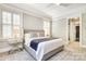 Comfortable main bedroom with shuttered windows, a ceiling fan and neutral-toned decor at 1333 Carlton Ave, Charlotte, NC 28203