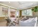 Relax on this screened porch with seating and french door access to inside at 1333 Carlton Ave, Charlotte, NC 28203